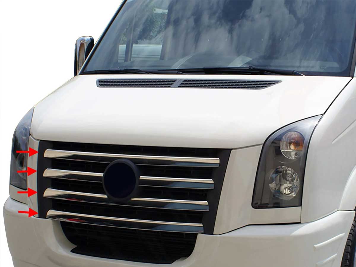 Grille RVS 5-delig VW Crafter