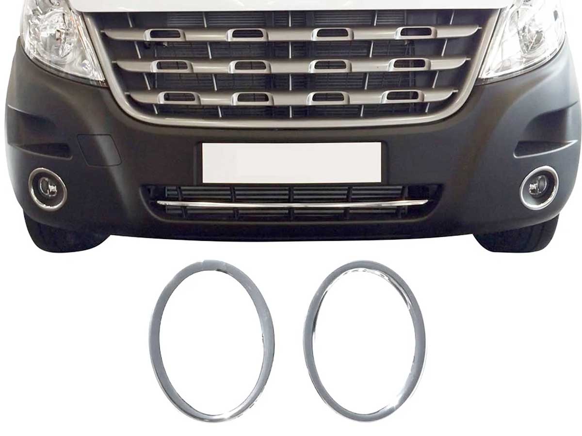 Mistlampcovers RVS 2-delig Opel Movano Renault Master Nissan NV400