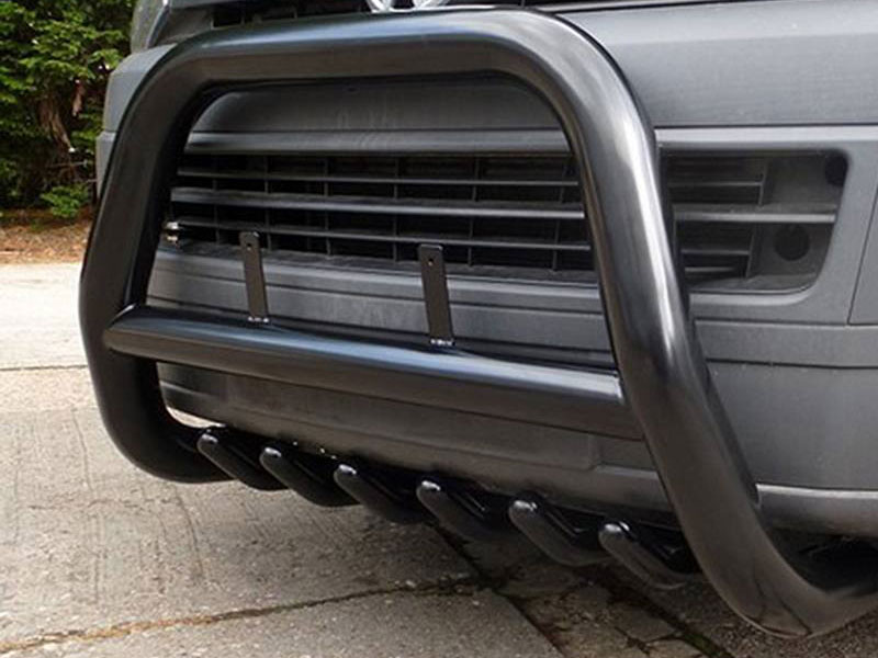 Pushbar-Volkswagen-Transporter-T5-Zwart-Bullbar Bullbar Carterbescherming VW Transporter