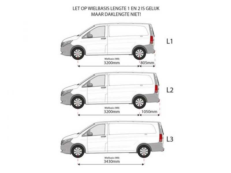 mercedes vito roofrail aluminium