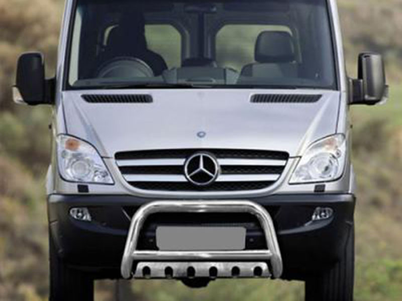 mercedes-sprinter-pushbar-skidplate Bullbar RVS met skidplate Mercedes Sprinter