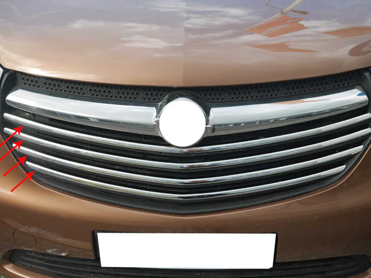opelvivaro-grill-5delen Grille RVS 4-delig Opel Vivaro