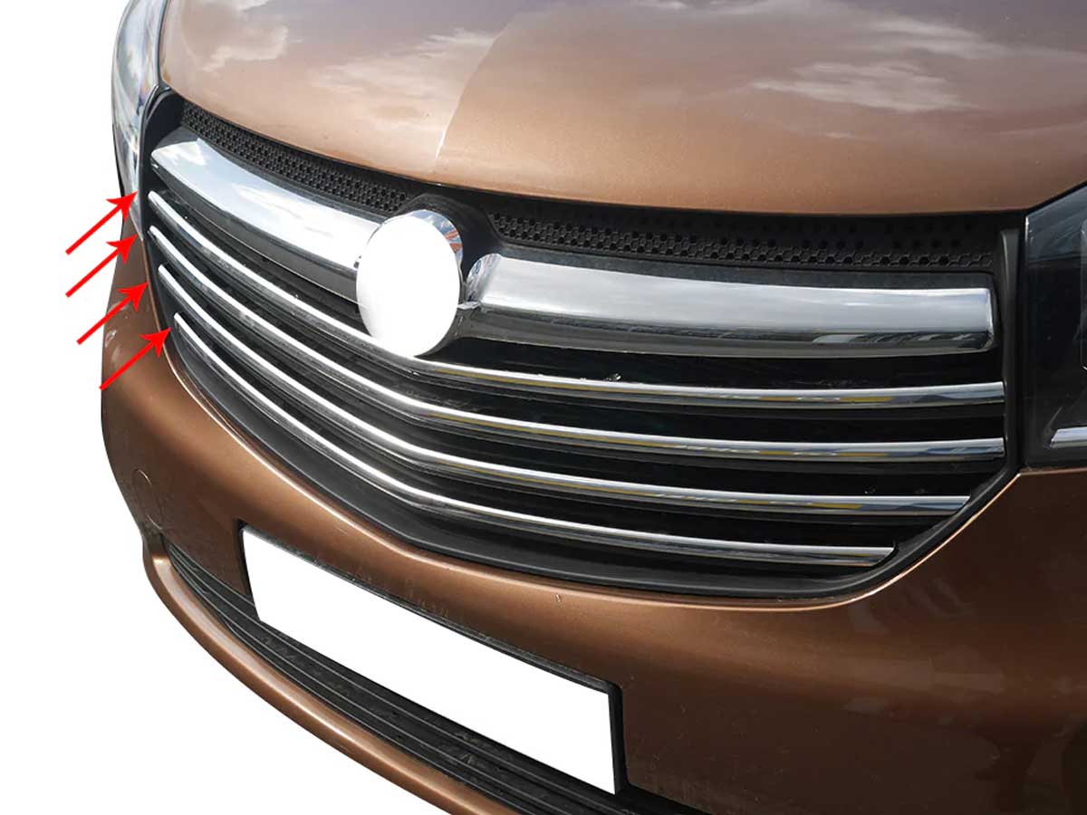 opelvivaro-grill-5delig Grille RVS 4-delig Opel Vivaro