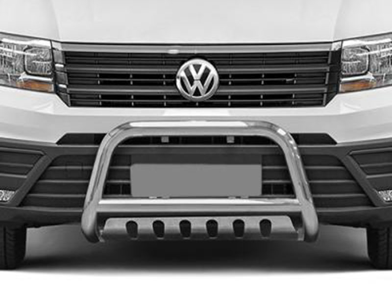 vw-crafter-pushbar-skidplate Bullbar RVS met skidplate VW Crafter