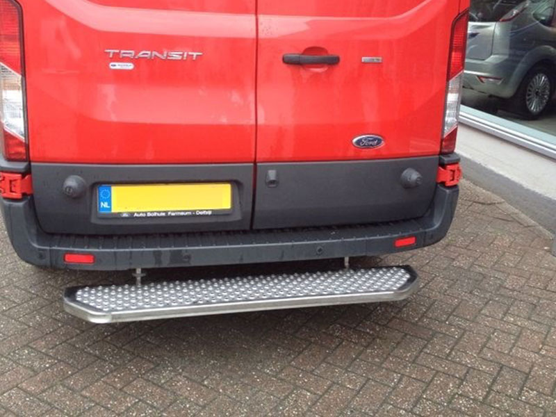 RVS achteropstap bumperbreed