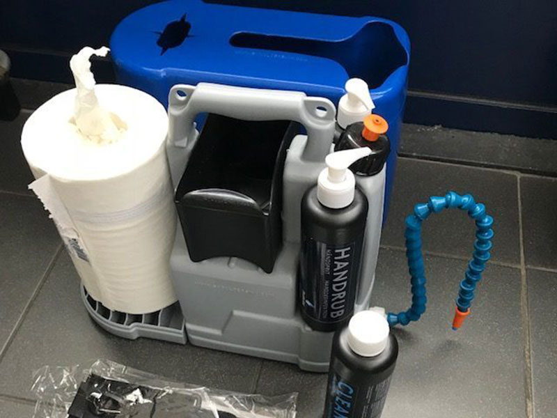 wasunit-mobiele Wasunit voor laadruimte bestelauto