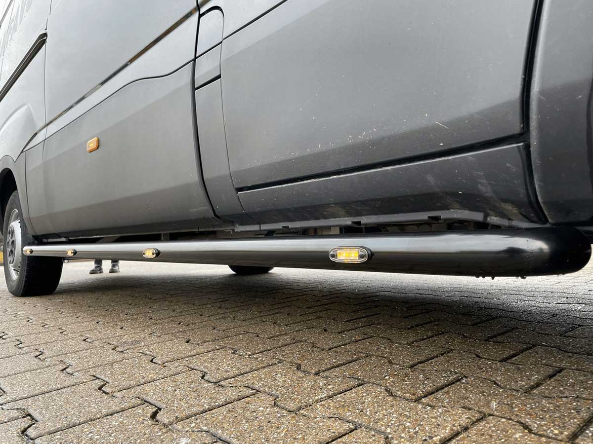 Sidebars RVS Bocht met LED verlichting